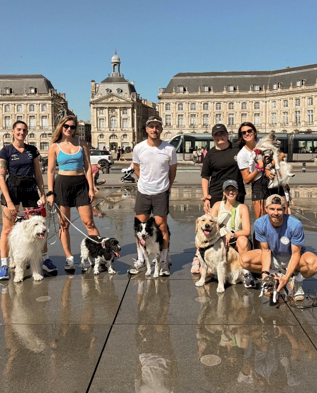 Post-run au miroir d'eau, place de la Bourse